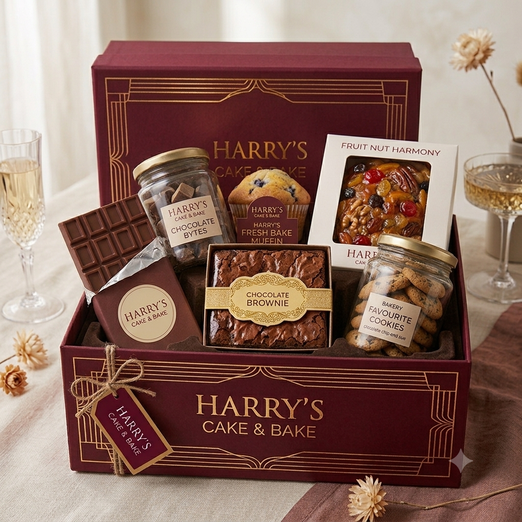 Luxury gift hamper with assorted treats